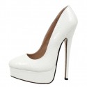 DRAG White Snake Fetish Platform 7 Inch Heel Pumps