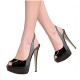 ELLIE Black Peep Toe Slingback High Heels