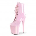 FLAMINGO Pink 8 Inch Heel Ankle Stripper Boots