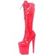 FLAMINGO Red Lace Up Knee High Stripper Boots