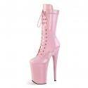 FLAMINGO Pink 8 Inch Heel Ankle Stripper Boots
