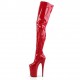 INFINITY Red 9 Inch Thigh High Stripper Boots 