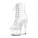 FLAMINGO Clear 7 Inch Ankle Stripper Boots