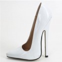 DRAG White Fetish High Heel Pumps