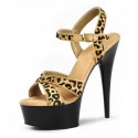 DELIGHT Leopard/Black 6 Inch Stripper Heels