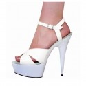 DELIGHT White 6 Inch Stripper Heels
