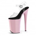 INFINITY Clear/Pink 9 Inch Stripper Heels