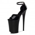 FLAMINGO Sexy Black Ankle Strap Sky High Heels