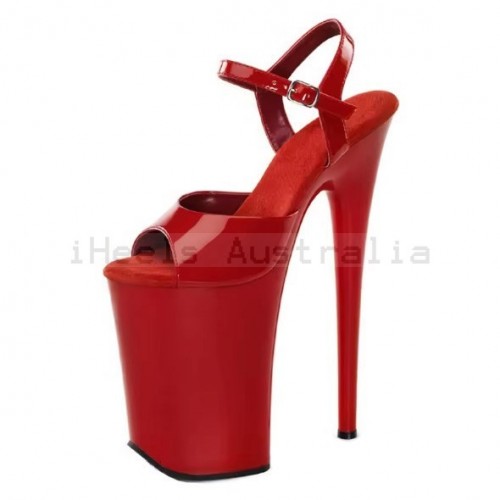 INFINITY Red 9 Inch Stripper Heels