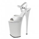 INFINITY White 9 Inch Stripper Heels