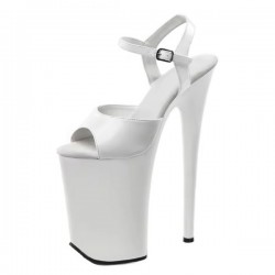 INFINITY White 9 Inch Stripper Heels