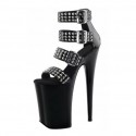 INFINITY Sexy Black Studded Ultra High Heels