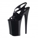 INFINITY Sexy Black Cross Strappy Ultra High Heels