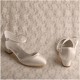 ELLEN Ivory Low Heel Mary Jane Wedding Shoes pair