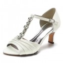 BELLA Ivory Vintage T Strap Low Heel Wedding Shoes