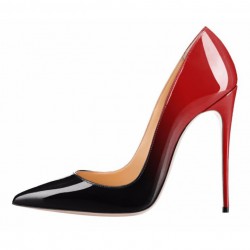 ELLIE Fading Black/Red 12cm Stiletto High Heels