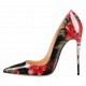 ELLIE Red Rose Pointed Toe 12cm Stiletto High Heel Pumps