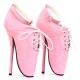 BALLET Ankle Boots Pink Lace Up/Buckle Strap