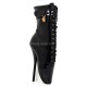 BALLET Black Ankle Boots Lock/Key Charms