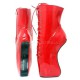 HEELLESS-W62 Red Wedge Heelless Ballet Ankle Boots