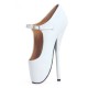 BALLET White Pumps Fetish Heel Single Strap