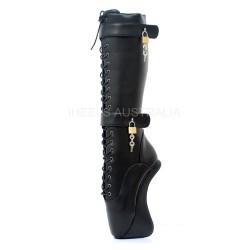 BALLET-41 Locking Ballet Knee Boots Heeless