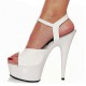 DELIGHT White Platform 6 Inch Heel Pole Dance Sandals