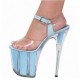 FLAMINGO Blue Glitter Filled Platform 8 Inch Pole Dance Heels