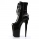 INIFINITY Black Pole Dance Ankle Boots Lace Up Platform 9 Inch Heel