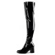 GAGA Black Gogo Boots Thigh High Stretch