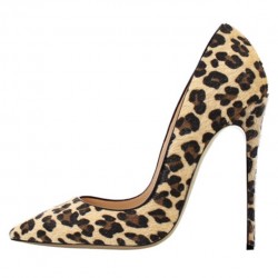 ELLIE Leopard Suede Pointed Toe 12cm Stiletto High Heels