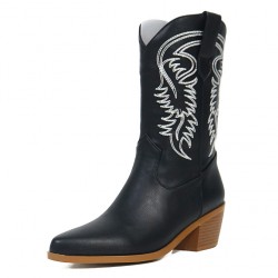 CUTE Black Ankle Cowgirl Western Boots