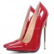 DAGGER Red Fetish Pumps 7 Inch Metal Heel