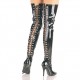 SEDUCE Sexy Black 5 Inch Heel Over Knee Boots Back Lace Up Back View