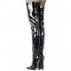DRAG Queen Black 7 Inch Thigh High Boots