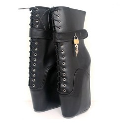 PONY Hoof Boots Ankle Lockable Black Matt