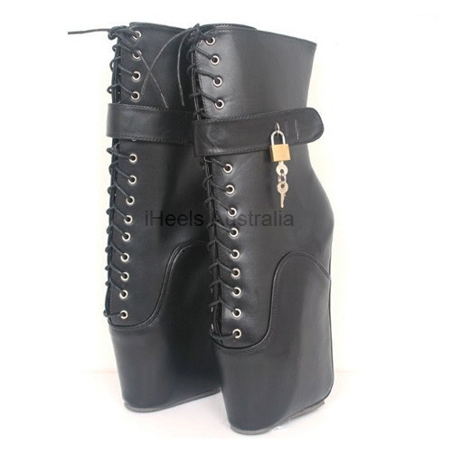 PONY Hoof Boots Ankle Lockable Black Matt