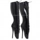 BALLET Black Knee High Boots Oxford Lace Up