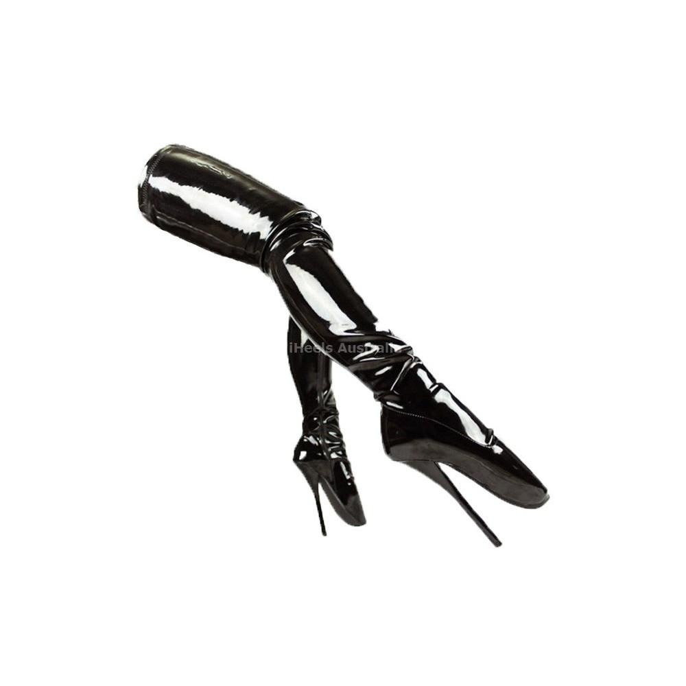 BALLET Black Stretch Thigh High Boots | iHeels Australia