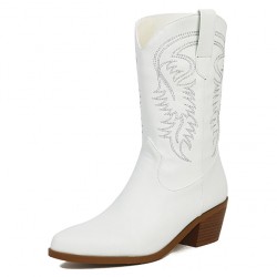 CUTE White Ankle Cowgirl Boots