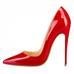 ELLIE Classic Red Patent Pointy 12cm Stiletto Heel Pumps