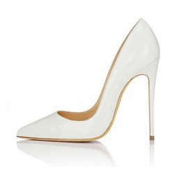 ELLIE Classic White 12cm Stiletto Heel Pumps