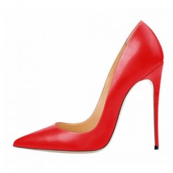 ELLIE Classic Red Matt Pointy 12cm Stiletto Heel Pumps