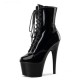 ADORE Black 7 Inch Heel Pole Dance Ankle Boots Lace Up