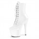 ADORE White 7 Inch Heel Pole Dance Ankle Boots Lace Up