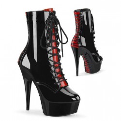 CORSET Platform 6 Inch Heel Ankle Boots Lace Up