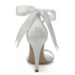 BELLA Ivory Statement Pearl Wedding High Heels back view