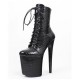 GAGA Sexy Black Snake Platform 8 Inch Heel Stripper Ankle Boots 