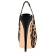 ELLIE Sexy Leopard Peep Toe 5 Inch Slingback High Heels