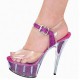 ADORE Purple Glitter Filled 6 Inch Heel Platform Sandals